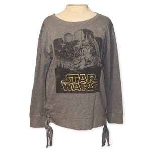 Star Wars Darth Vader Leia Luke Graphic Novelty Print Long Sleeve Medium